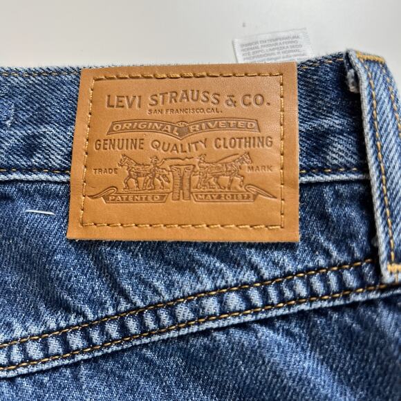 Levi's Premium Women 80s Mom Zip Fly High Rise Tapered Leg Jeans 26x30 Blue NWT - Picture 11 of 15